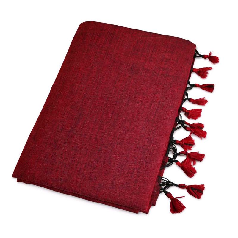 khadi cotton sarees with trendy tassels