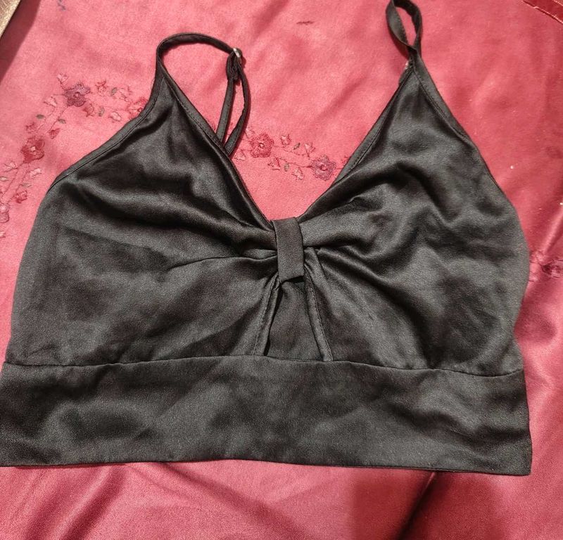 Satin Bow Detail Bralette