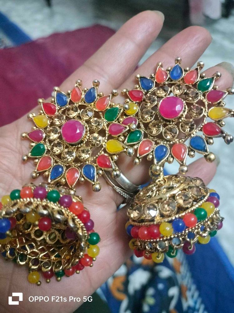 Fashion Traditional Multicolour Jhumke