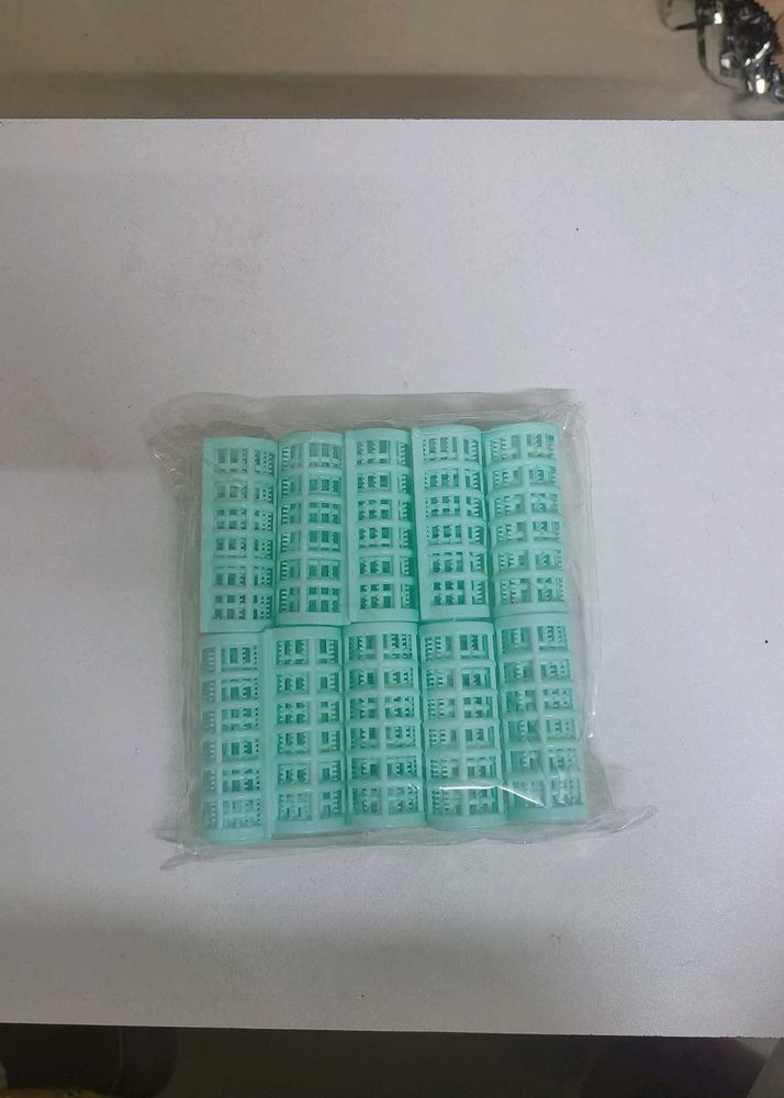 Set of 12 Teal Hair Rollers