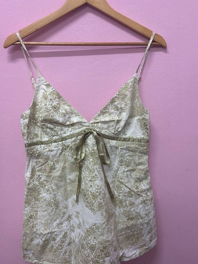 Elegant Floral Print y2k Top
