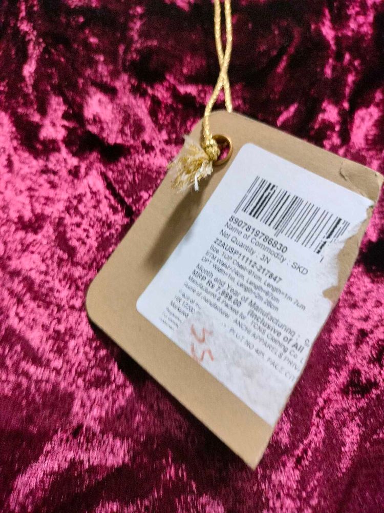 Velvet kurta with Tag