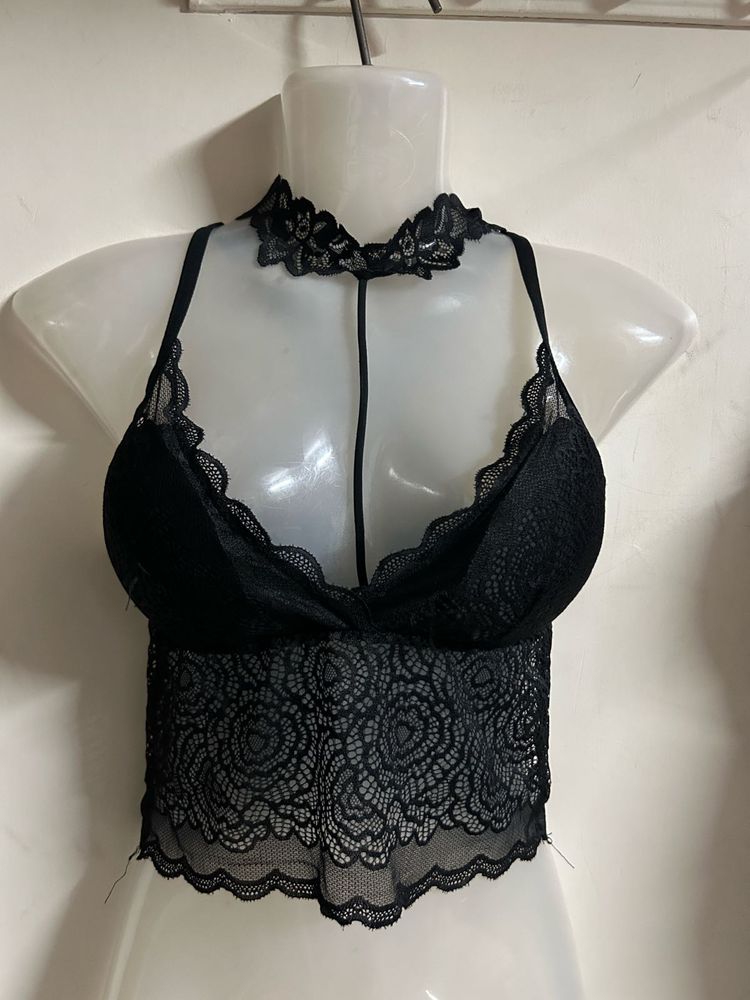 Lace Halter Neck Bralette
