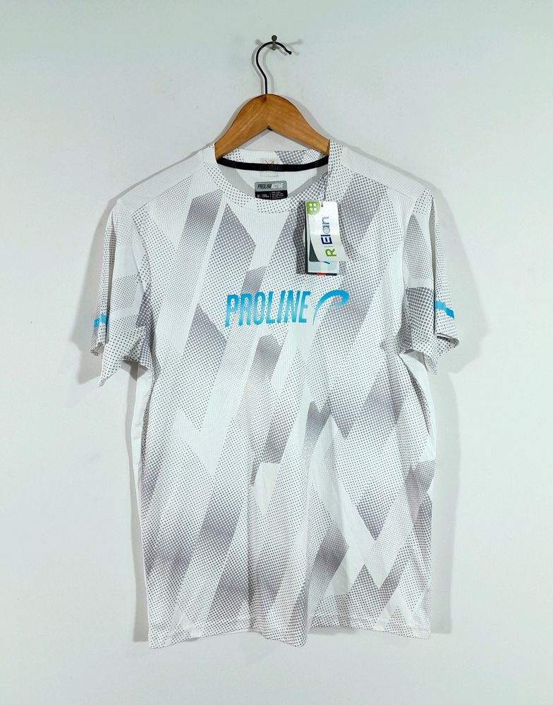 Off White Printed Active Wear T-Shirt (Men's)