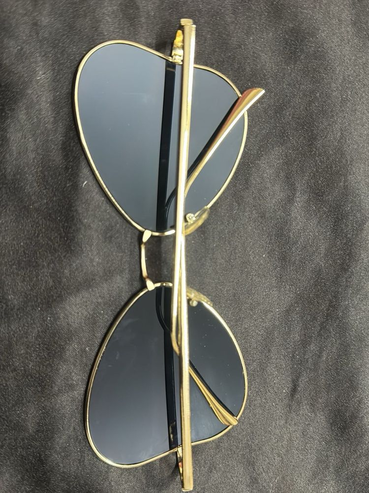 Heart-Shaped Gold Sunglasses
