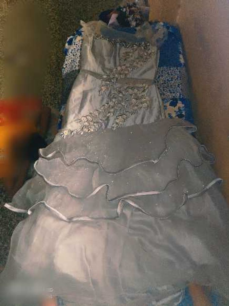 Elegant Silver Formal Gown