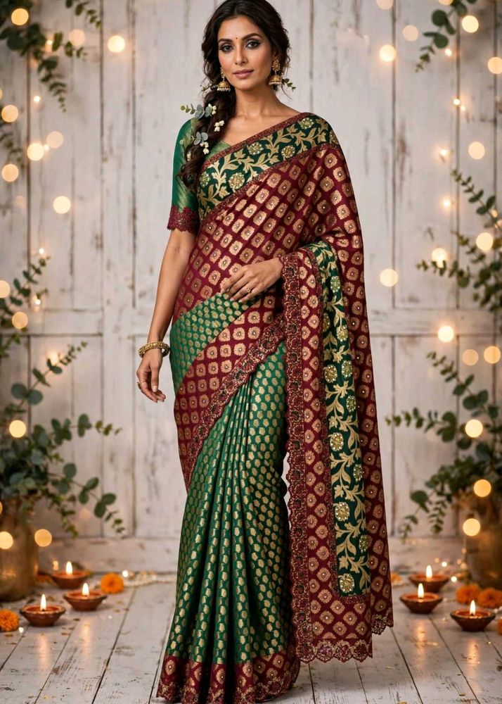 Elegant Silk Blend Saree with Blouse