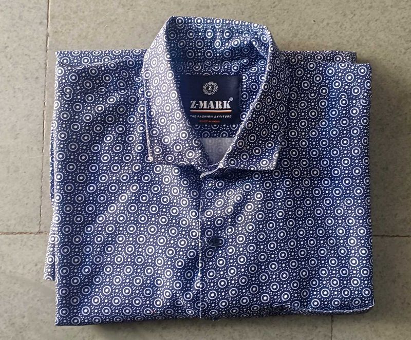 Z-Mark Men's Printed Button-Down Shirt