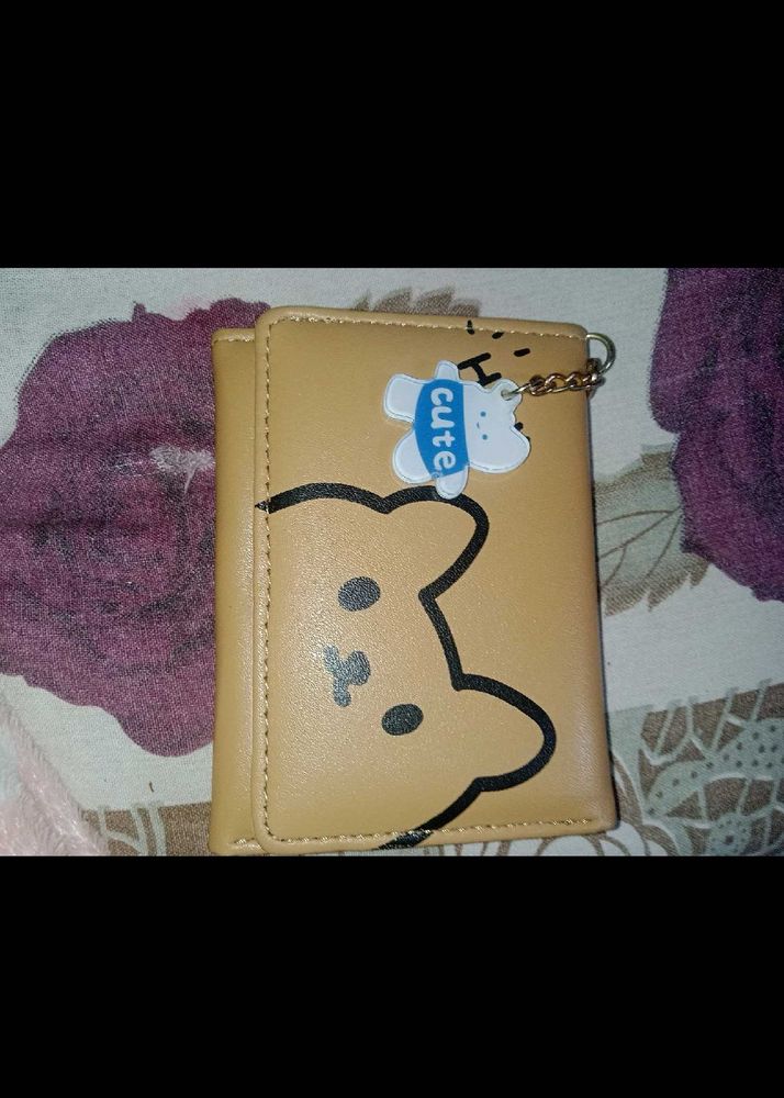 Cute Bear Wallet with Charm