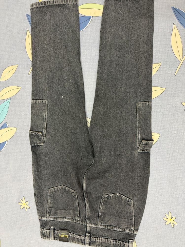 Dark Wash Cargo Jeans
