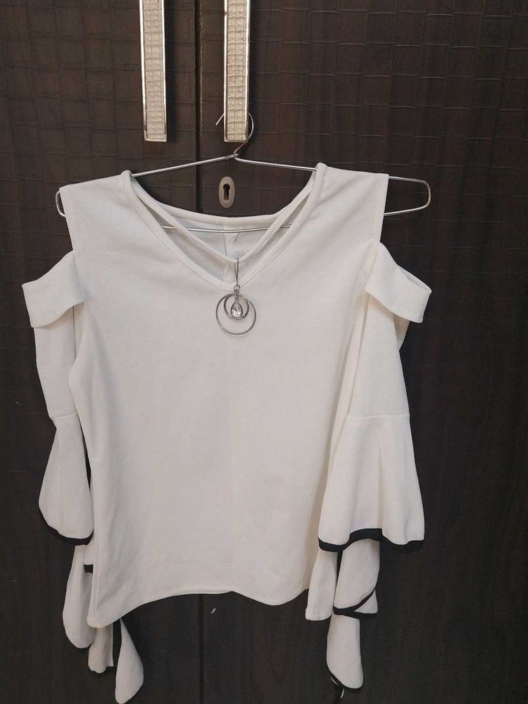 Off-Shoulder White Top