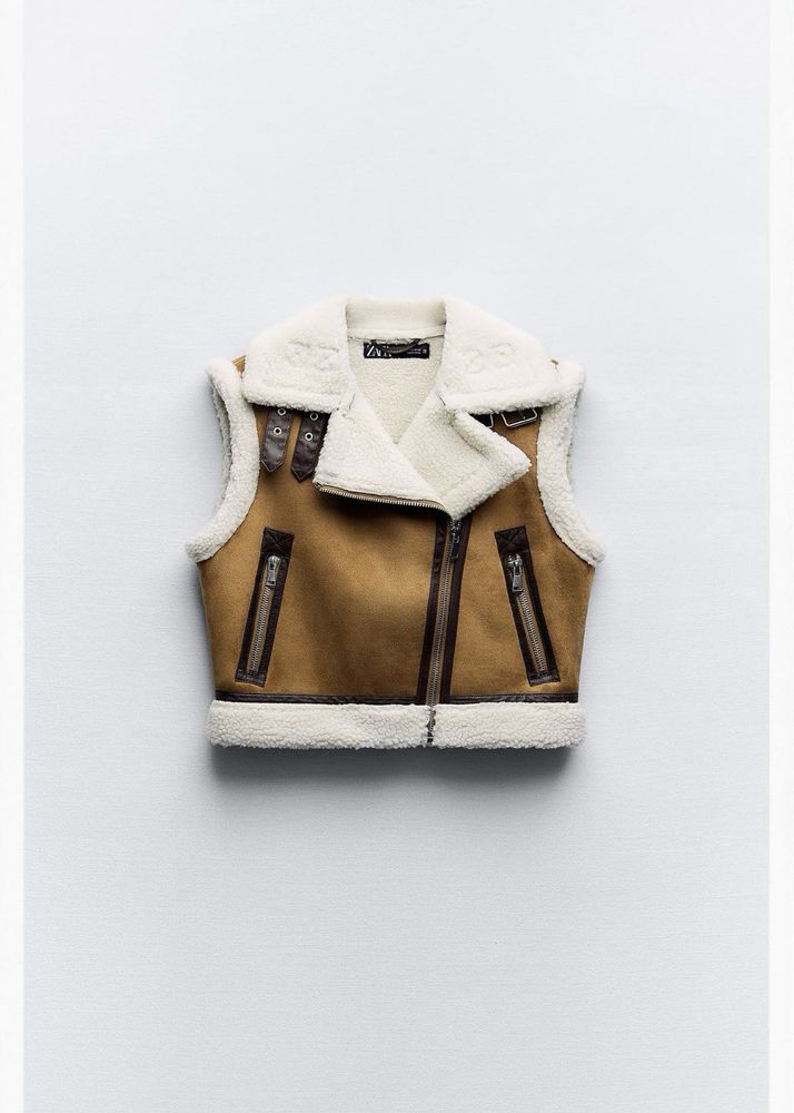 double faced cropped waistcoat