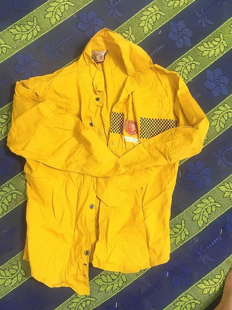 Yellow Men's Casual Shirt for 10 years child