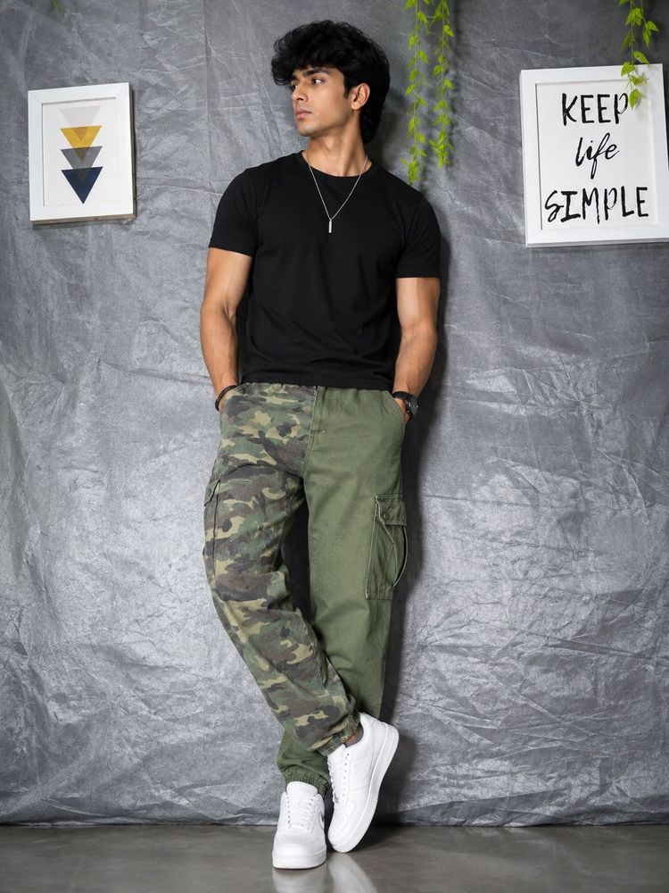 Unique Camo &amp; Khaki Cargo Pants