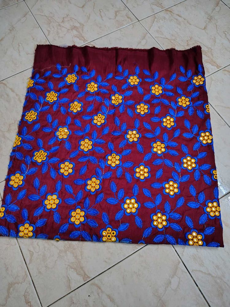 Embroidered 1m Fabric for Blouse