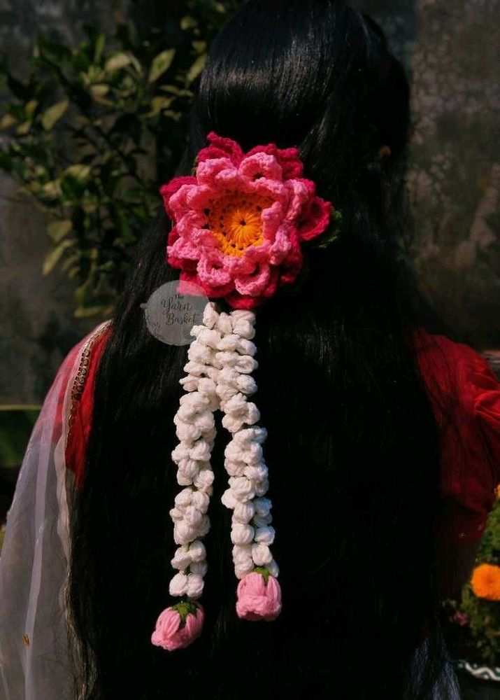 Handmade Crochet Flower Hair Clip