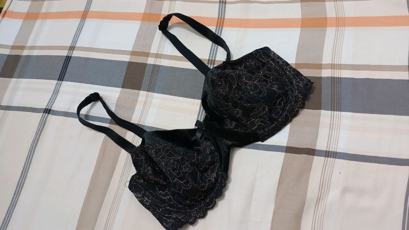 Lace And Velvet Designer Bra