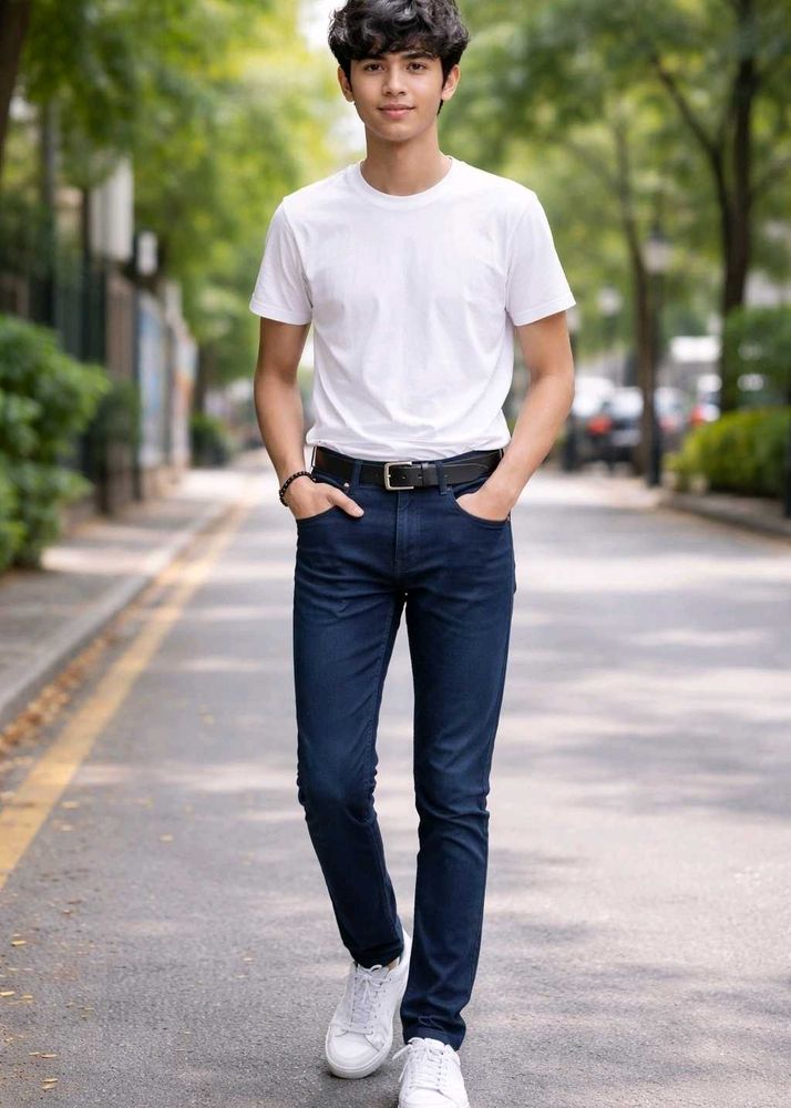 Men's Dark Blue Casual Pants/ Trousers/ Jeans