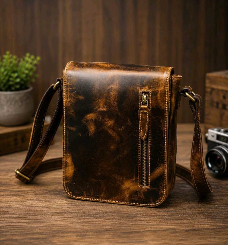 Vintage Leather Crossbody Bag