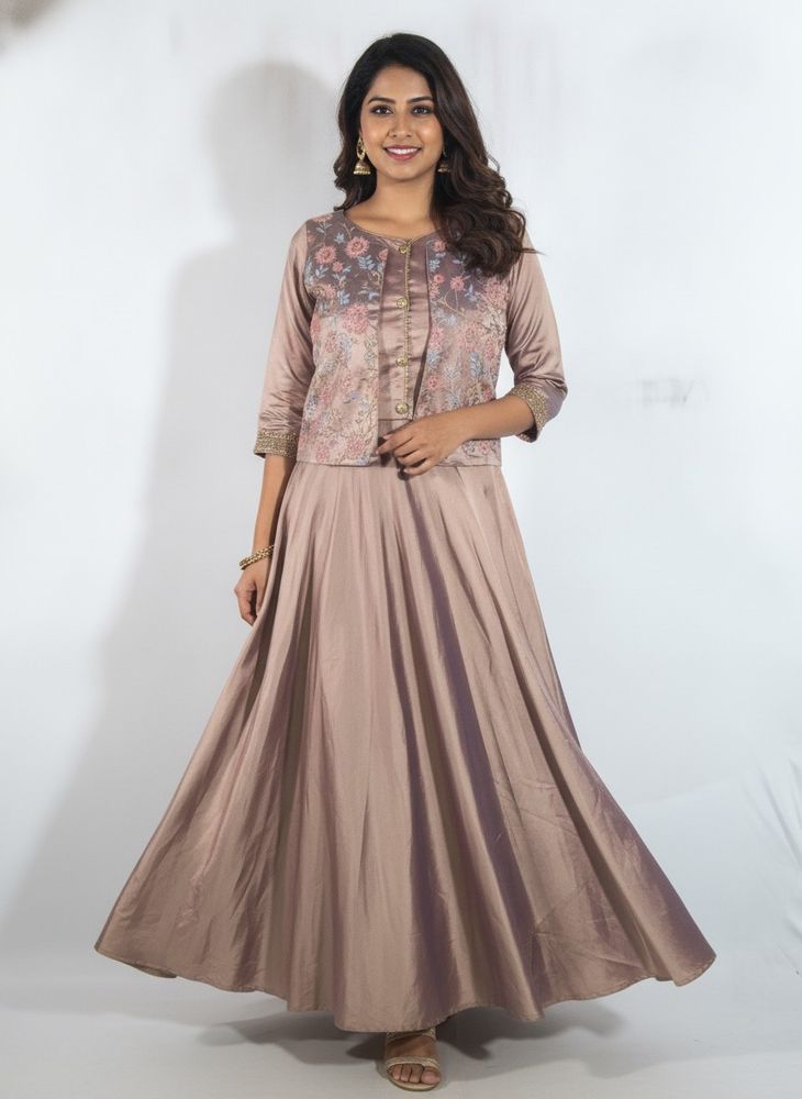 Light Brown Ethnic Gown (Women's)
