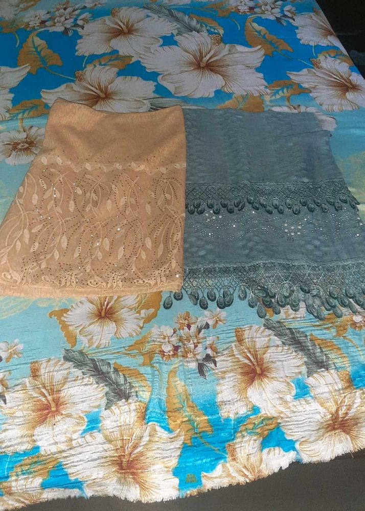 combo new  stole or hijab golden and grey