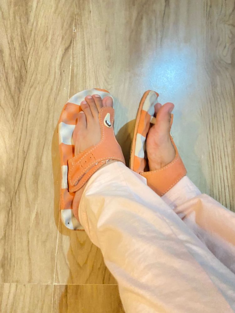Striped Slip-On Sandals