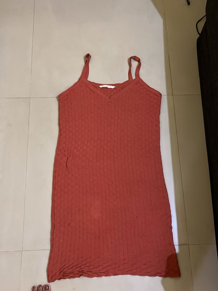 Ribbed Spaghetti Strap Dress