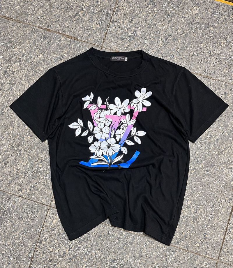 louis vuitton Black Floral T-Shirt