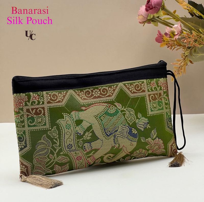 Banarasi Silk Pouch Bag