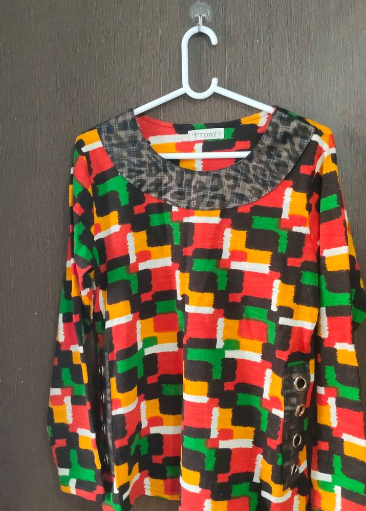 Colorful Patterned Blouse
