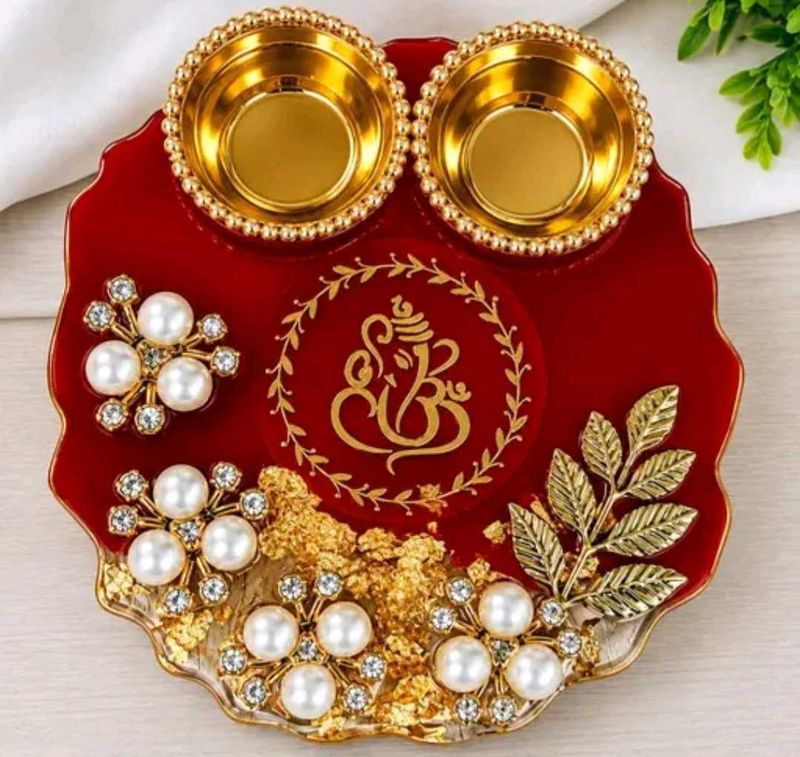 Custom  Resin pooja thali and photo frame