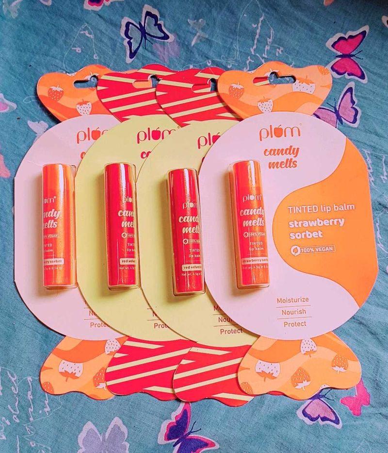 Set Of 2 Plum Candy Melts Tinted Lip Balm