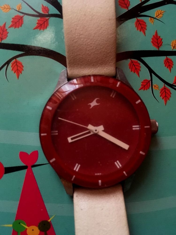 Red And White Fastrack Watch