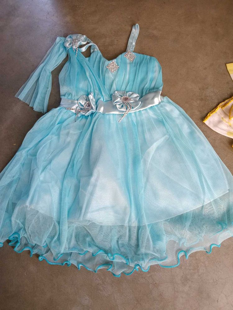Cute Blue Party New Dress