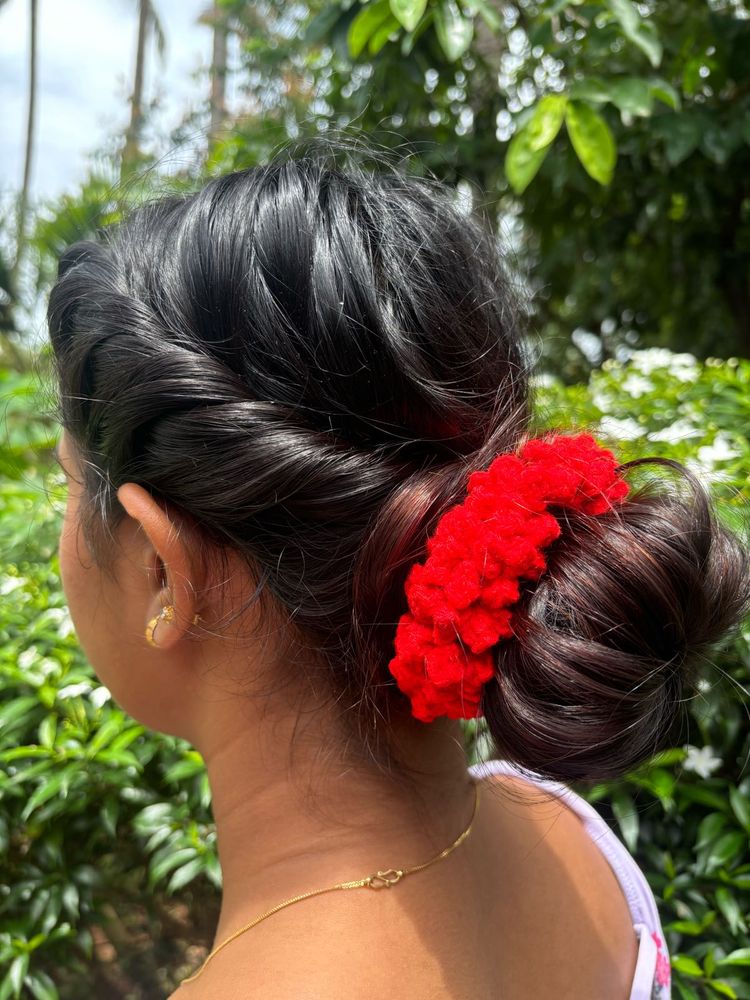 Handmade Floral Hair Scrunchie