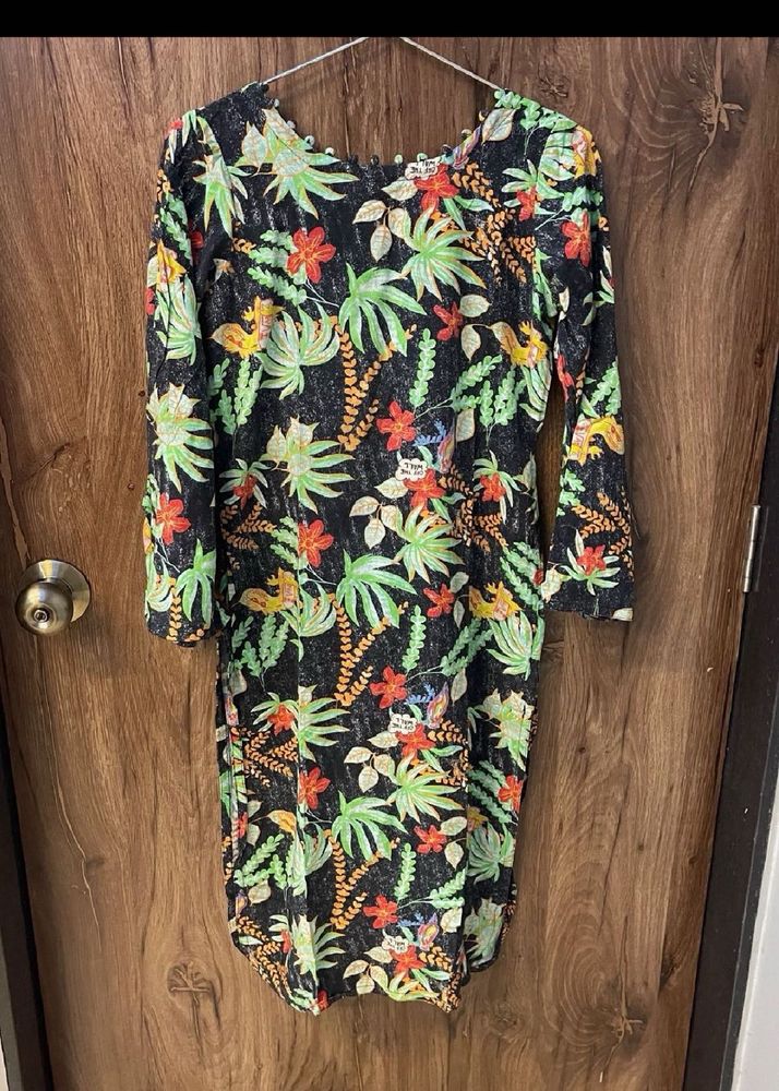 Floral Print Tunic Top