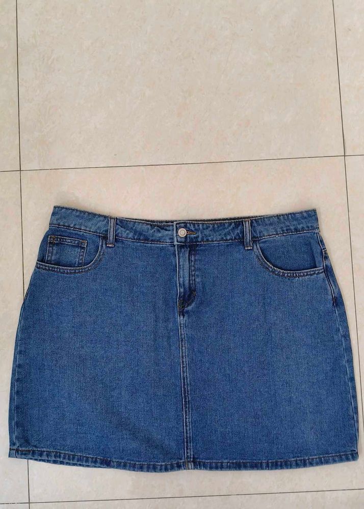 Classic Blue Denim Mini Skirt
