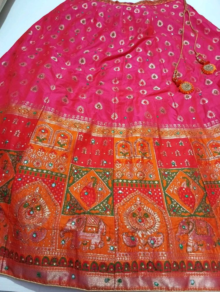 Vibrant Indian Lehenga Skirt