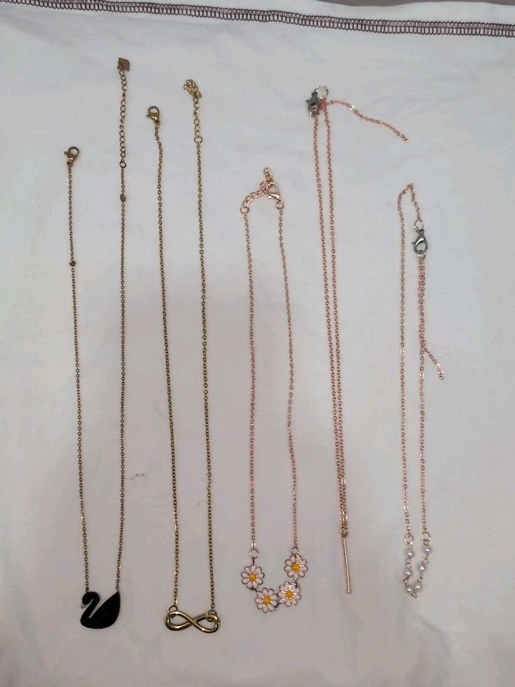 Assorted Delicate Necklaces Set of five