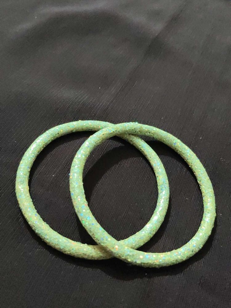Sparkly Mint Green Bangles
