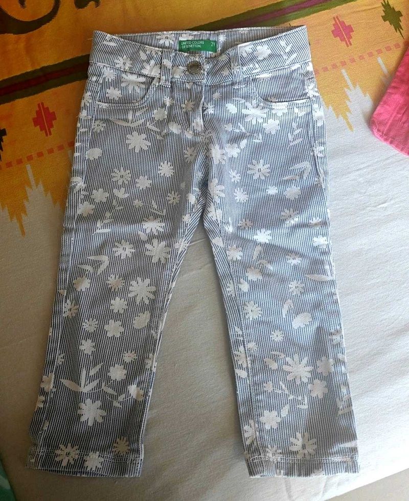 Striped Floral Pants