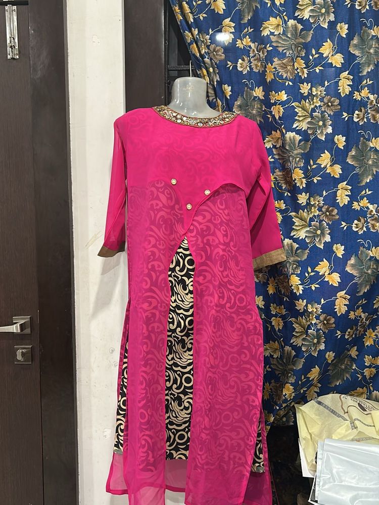 Party Wear, Kurta Mirror Work