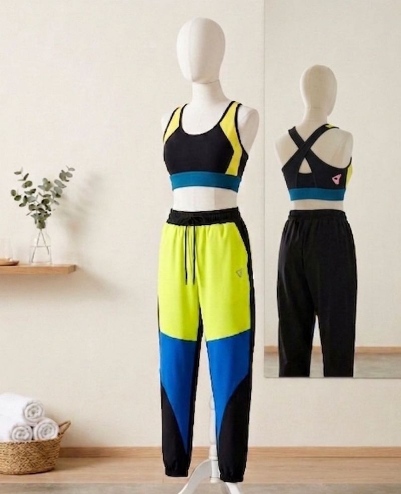 Color Block Sporty Tracksuit Set