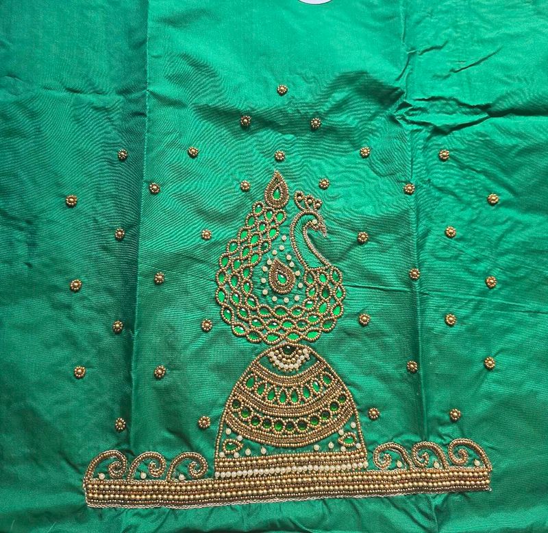 Elegant Peacock Embroidered Blouse