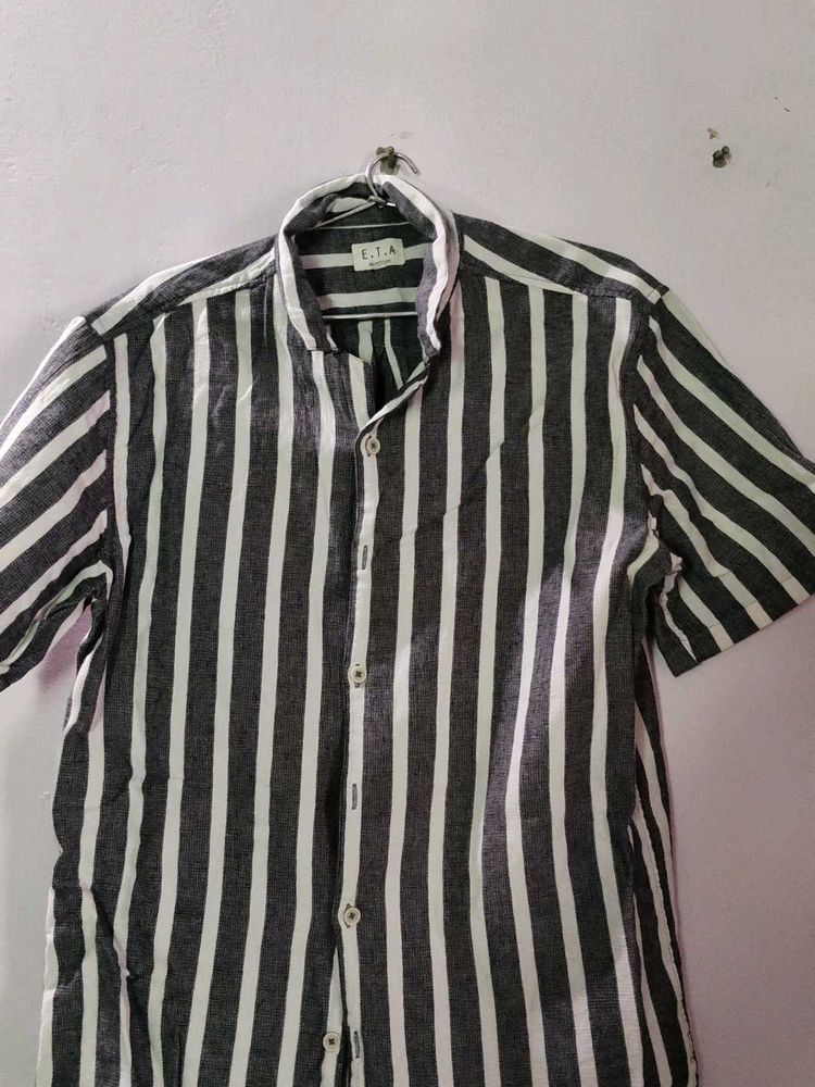Men's Striped Short Sleeve Shirt