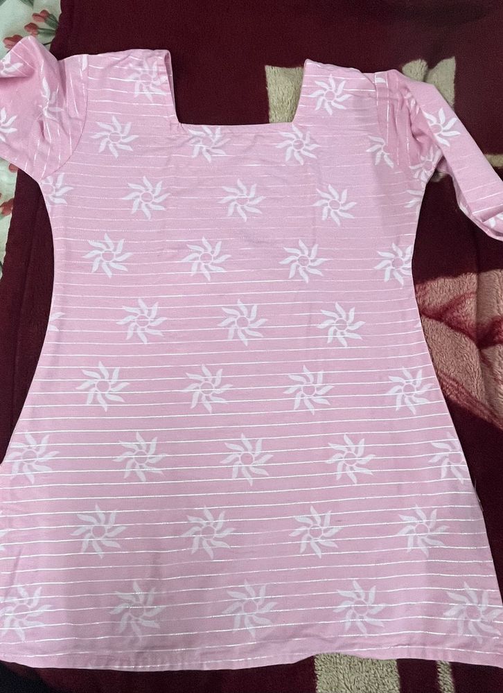 Pretty Pink Floral Kurta