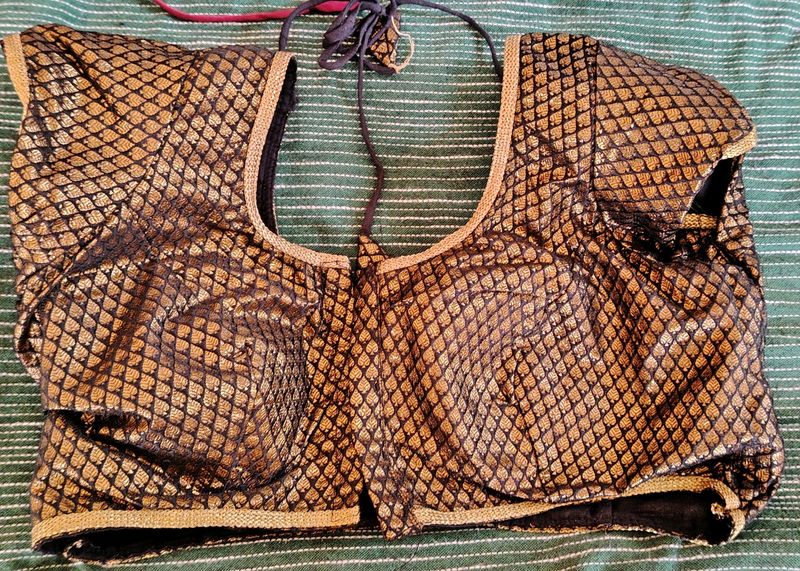 Black Blouse With Golden Design