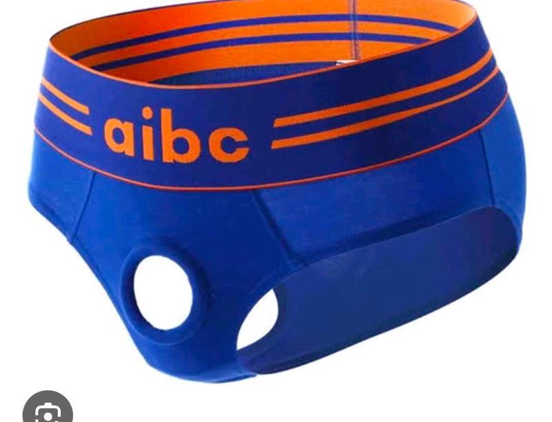 Men's Blue Boxer with hole in. the front