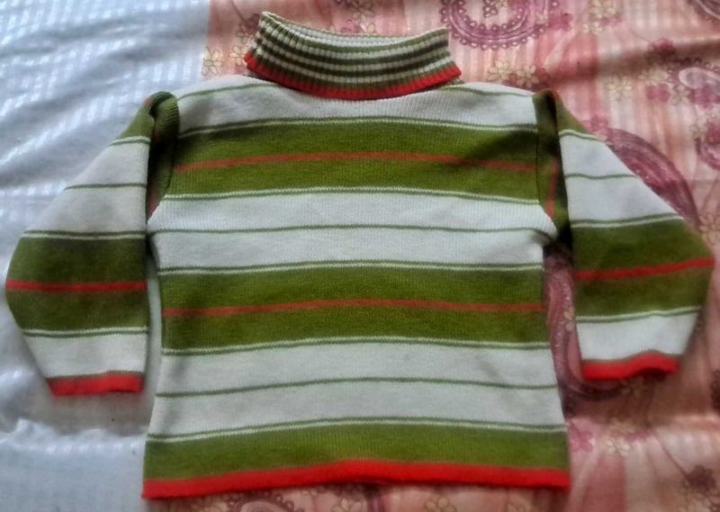 Striped Turtleneck Sweater