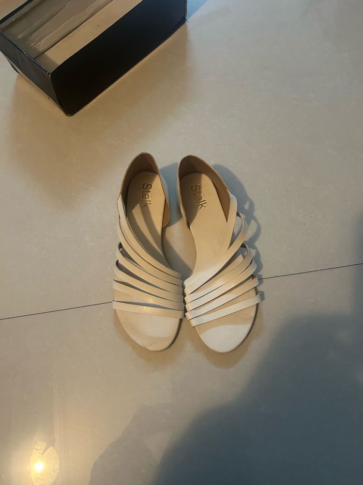 White Gladiator Sandals